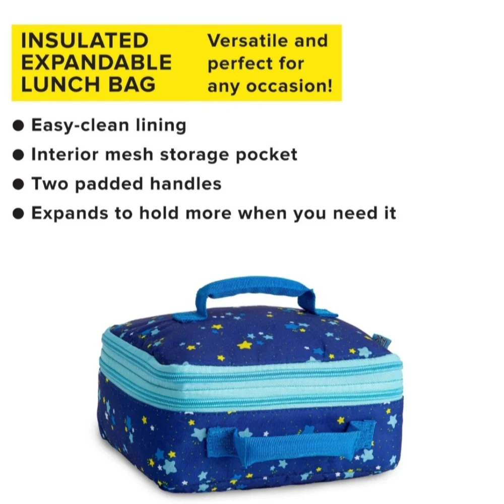 Tasty Expandable Inaulated Reusable Cloth Lunchbag - Picture 2 of 7